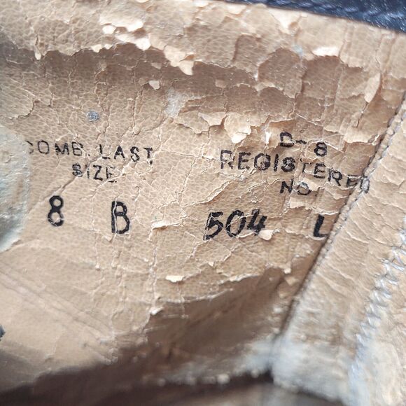 Vintage Justin Boots Womens 8B Blue Leather Kiddle Ankle Lace Up Western Ranch - Picture 8 of 10